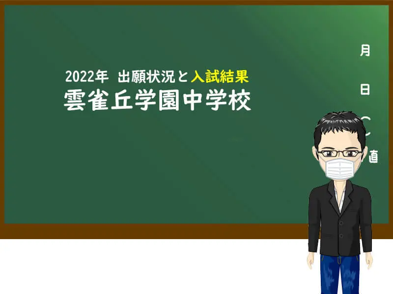 2022年 雲雀丘学園中学校 出願状況と入試結果