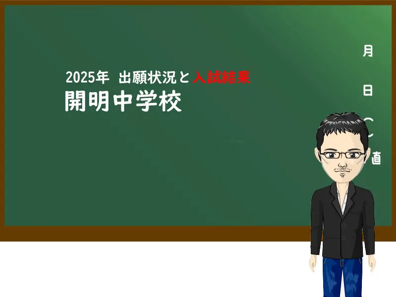 2025年開明中学校出願状況と入試結果