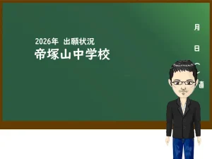 2026年 帝塚山中学校の出願状況と入試結果