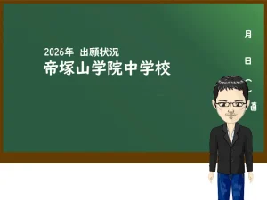 2026年 帝塚山学院中学校の出願状況