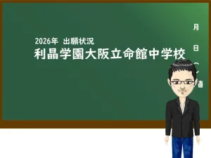 2026年 利晶学園大阪立命館中学校出願状況
