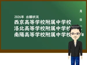 2026年 西京・洛北・南陽高等学校附属中学校の出願状況と入試結果〜国公私立関西中学受験：編集部